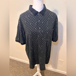 Penguin Sport Polo Men's Short Sleeve Blue Argyle Golf Shirt Size Large